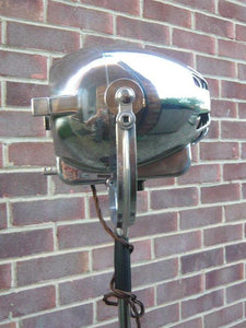 1950'S VINTAGE THEATRE LIGHT BY STRAND OF LONDON ON A CAST METAL FLOOR LAMP STAND - The Vintage Lighting Company LTD