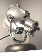 VINTAGE STRAND THEATRE SPOT LIGHT DESK LAMP 50s EAMES FILM RETRO ALESSI SILVER - The Vintage Lighting Company LTD