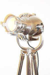1950's VINTAGE THEATRE FLOOR LAMP BY STRAND OF LONDON ON METAL TRIPOD - The Vintage Lighting Company LTD