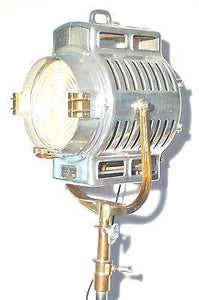 MOLE RICHARDSON 1930'S HOLLYWOOD FILM LIGHT ON ORIGINAL ROLLING STAND - The Vintage Lighting Company LTD