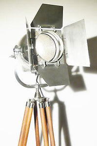 1950'S VINTAGE BRITISH THEATRE LIGHT WITH BARN DOORS BY STRAND OF LONDON - PICCADILLY THEATRE - The Vintage Lighting Company LTD