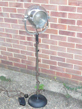 1950'S VINTAGE THEATRE LIGHT BY STRAND OF LONDON ON A CAST METAL FLOOR LAMP STAND - The Vintage Lighting Company LTD