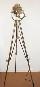 1950's VINTAGE THEATRE FLOOR LAMP BY STRAND OF LONDON ON METAL TRIPOD - The Vintage Lighting Company LTD